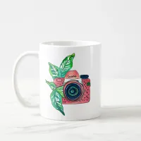 Smile Vintage Pink Camera Coffee Mug