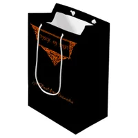 Halloween Pumpkin Orange Trick or Treat Medium Gift Bag