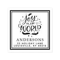 Joy To The World Christmas Address Self-inking Stamp