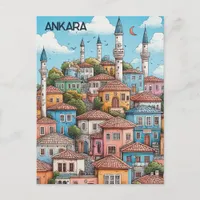 Travel to Ankara Turkiye Postcard