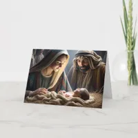 Jesus in the Manger | Religious Christmas Card