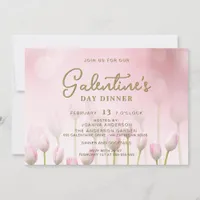 Pink Tulip Galentine's Dinner Brunch Party Invite