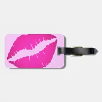 Light and Hot Pink Ombre Lipstick Kiss Luggage Tag