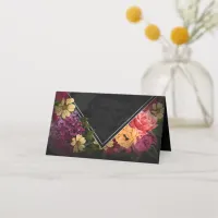 Sultry Nights Floral Wedding Table ID829 Place Car Place Card