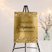 Glittery Gold Foil 18th Birthday Welcome Foam Board