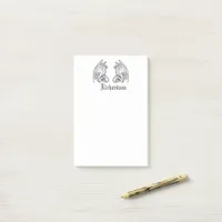 Personalized Winged Dragons Post-it Notes