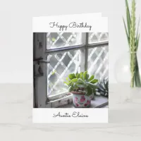 Auntie Birthday | Pretty Plant in the Window Card