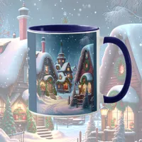 Charming snowy Christmas village, Christmas quote  Mug