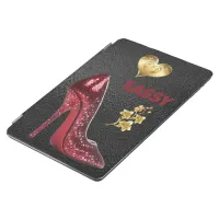 Red & Gold on black High Heel Shoe | iPad Air Cover