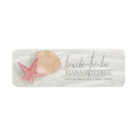 White Sands Wedding Bride-to-Be Coral/Peach ID605 Label