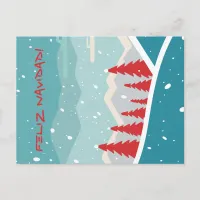 Feliz Navidad / Happy Christmas with Red Pine  Tre Postcard