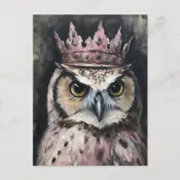 Beautiful Owl in a Crown Postcard