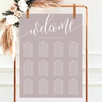 Dusty Lavender Minimalist Wedding Seating Chart