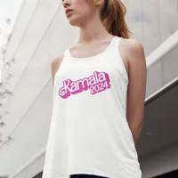 Vote Kamala Harris 2024 Hot Pink Logo Tank Top