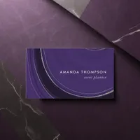 Purple and Silver Agate Business Card