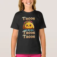 Kawaii Cartoon Tacos  T-Shirt