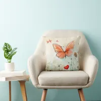 Butterfly Love Throw Pillow