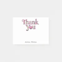 *~* AP85 Floral -  Thank You Gratitude  Manifest Post-it Notes