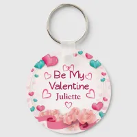 Be My Valentine Personalized Keychain