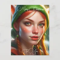 Merry Christmas To You | Cute Elf Postcard