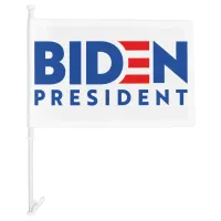 Biden for President Blue & Red Text Slogan, ZSSG Car Flag