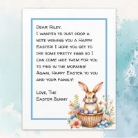 Personalized Happy Easter Bunny Letter  