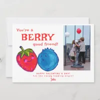 You're a Berry Good Friend Sweet Valentines Photo Holiday Card