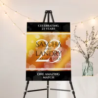 Elegant 23rd Imperial Topaz Wedding Anniversary Foam Board