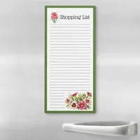 Red Daylilies Personalized Magnetic Notepad