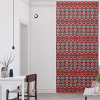 Southwest Mesas Turquoise & Red Geometric Curtains