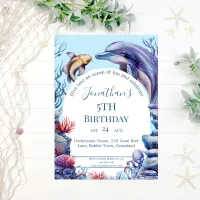 Under the Sea Ocean Adventure Birthday Invitation