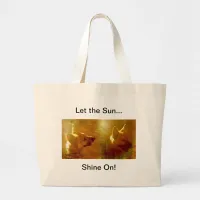 Shine On Me German Shepherd Black & Tan Two Views Large Tote Bag