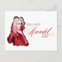 You Can't Handel This Classical Pun Valentine Holiday Postcard