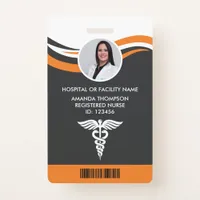 Modern Design Registered Nurse Photo ID Badge