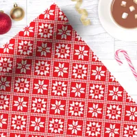 Ugly Christmas Sweater Red Snowflake Wrapping Paper