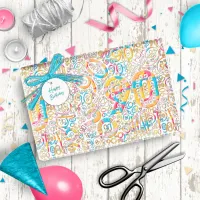 Birthday Number Word Cloud Ninety B ID270 Wrapping Paper