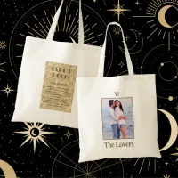 The Lovers Tarot Card Meaning | Couple Photo Tote Bag