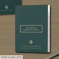 Elegant Presentation Folder with Gold Logo