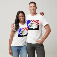 Bald Eagle and American Flag Unisex T-Shirt