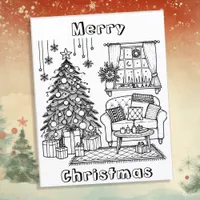 Merry Christmas Coloring Page