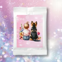 Baby Girl and her Puppy | Baby Shower   Lemonade Drink Mix