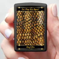 Nature's art in snakeskin patterns zippo lighter