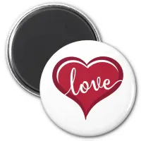 love in heart valentines magnet