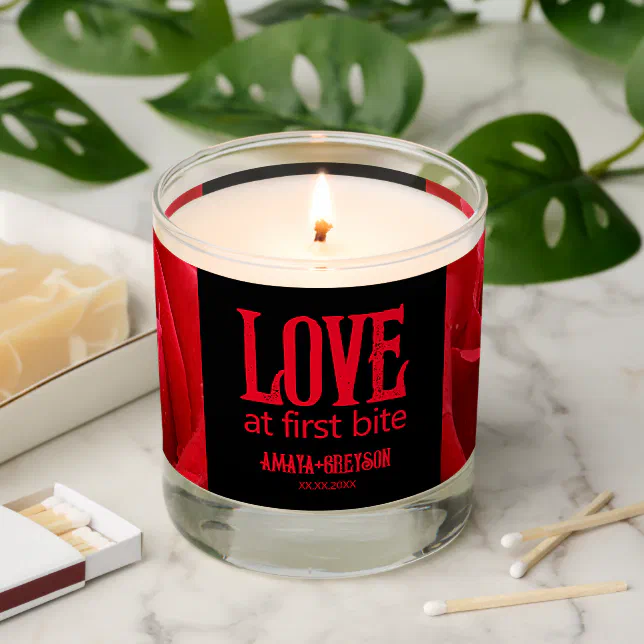 Gothic Red Roses Love at First Bite Wedding Scented Candle