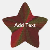 Circular Gradient Patchwork Red to Green Star Sticker