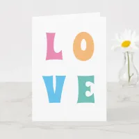 Fun Candy Colors Love Valentine's Day Card