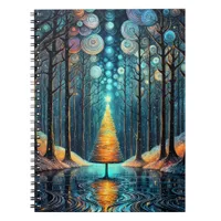 Iridescent Holiday Dream 🎄 Glowing Christmas Tree Notebook