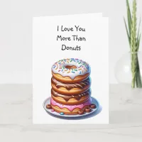 I Love You More Than Donuts | Cute Birthday Card