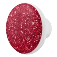 Red Glitter Pattern Ceramic Knob