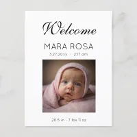 *~* Baby AP79 Photo Newborn Birth Announcement